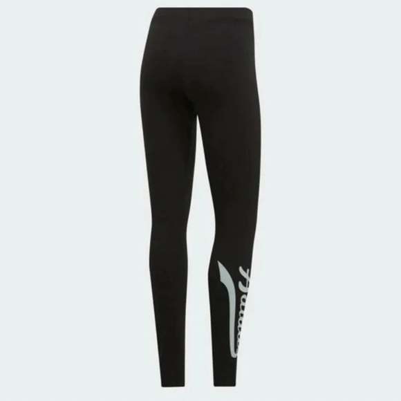 Adidas Originals Tights Leggings with Velvet Logo in (BLACK/MINT) (XS) - Picture 8 of 10
